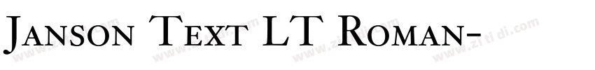 Janson Text LT Roman字体转换